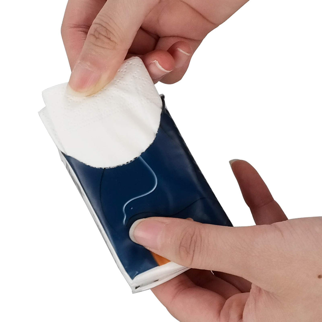 Teyyvn 100-Pack White Facial Tissues Pocket Packs, 4-Ply Pocket Facial Tissue