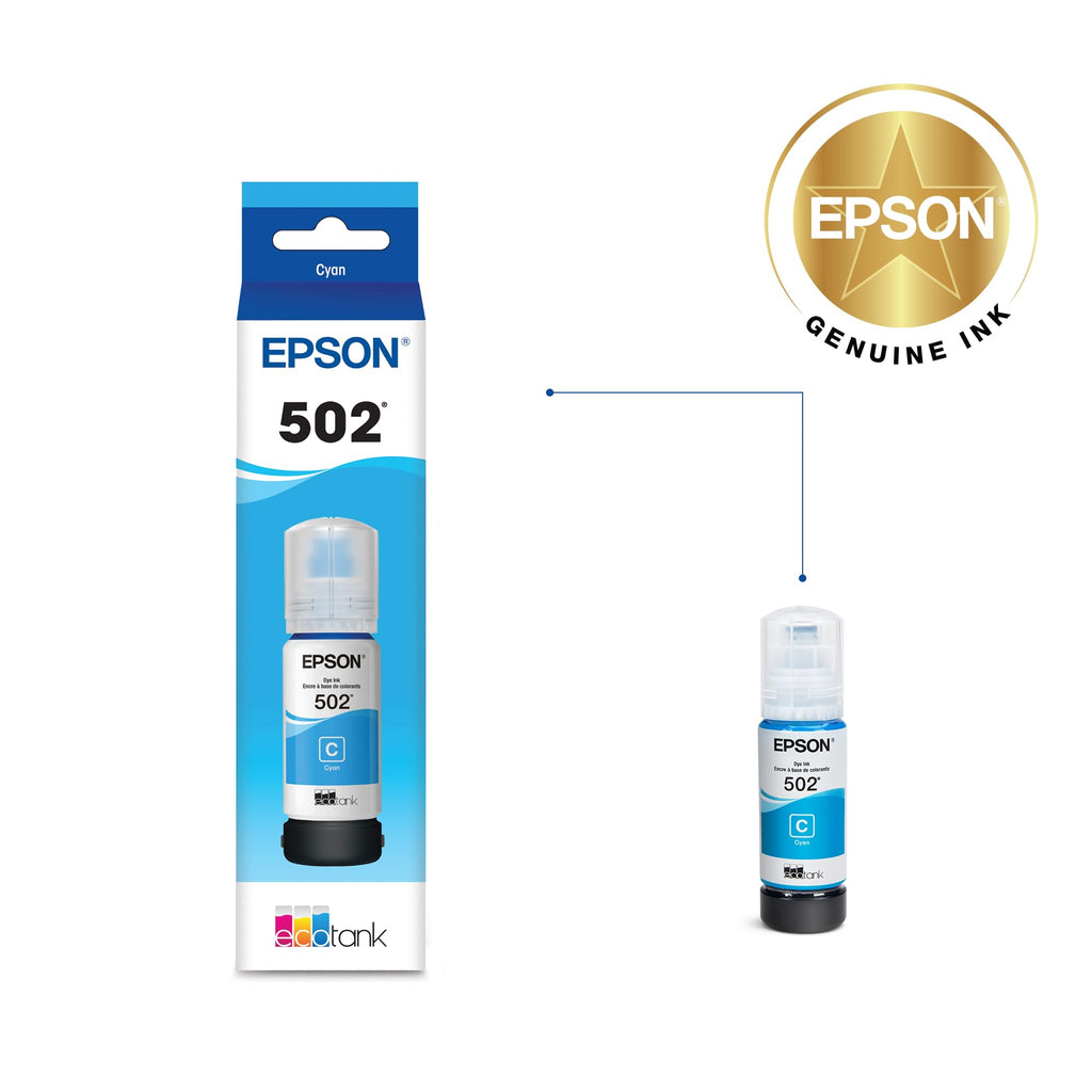 EPSON 522 EcoTank Ink Ultra-high Capacity Bottle Black (T522120-S)Works with ET-2720, 2800, 2803, 2840, 4700, 4800, 4810