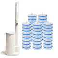 Disposable Toilet Brush Cleaning System With 50pcs Toilet Wand Refills for Clorox,Toilet Bowl Brush and Holder Set，Wall Mounted Disposable Toilet Bowl Cleaners Brush Kit for Bathroom Cleaning
