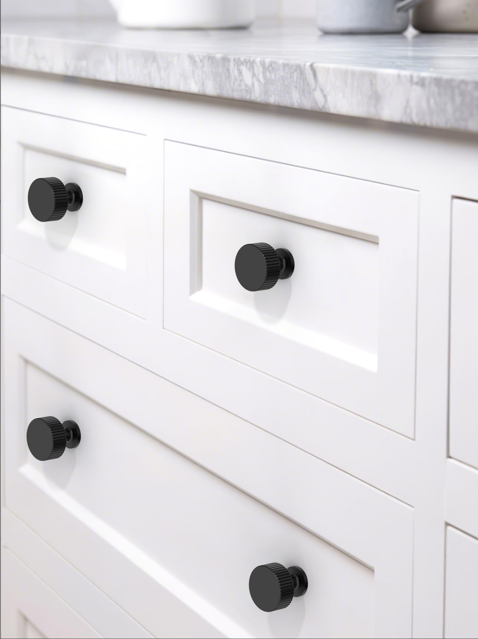 Talentedeco 10 Pack Matte Black Kitchen Cabinet Knobs Cabinet Pulls Drawer Knobs Cabinet Hardware Zinc Knobs for Drawers