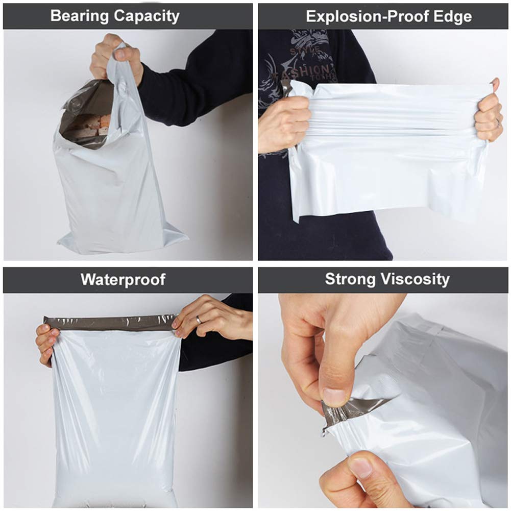RBHK 100pcs 14.5 x 19 White Poly Mailers Shipping Mailing Envelopes Bags