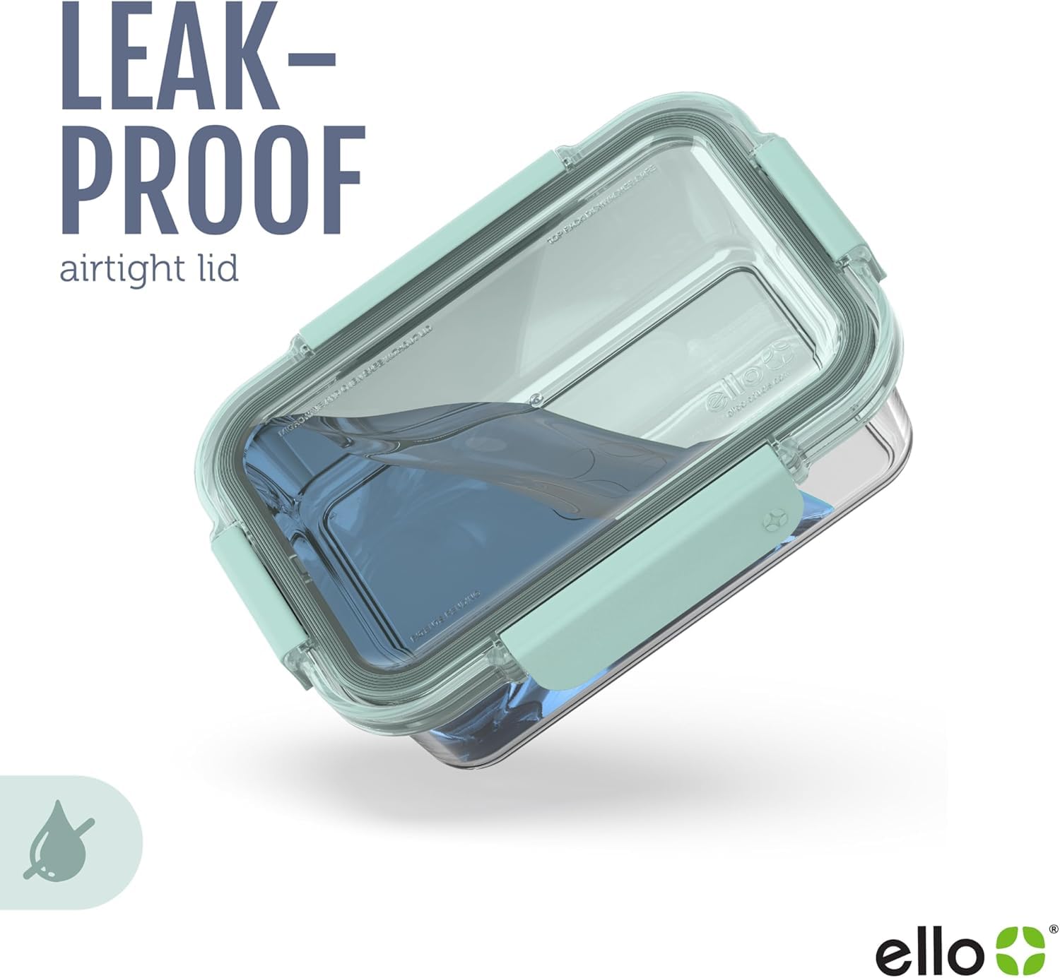 Ello Color Lock 7 Cup 4PC, 2 Pack Glass Meal Prep Sets Leak-Proof Glass Food Storage Containers with Airtight BPA-Free Plastic Lids, Dishwasher, Microwave, and Freezer Safe, Desert Festival