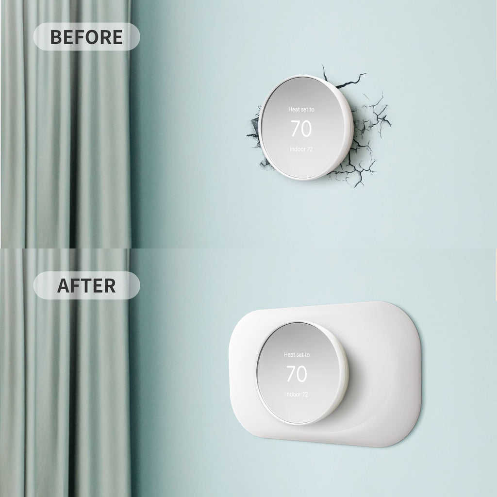 Petrichor Nest Thermostat Wall Plate - Compatible with Google Nest Thermostat 2020 - Nest Thermostat Trim Kit, Nest Thermostat Wall Plate Cover Accessory Easy Installation - Snow
