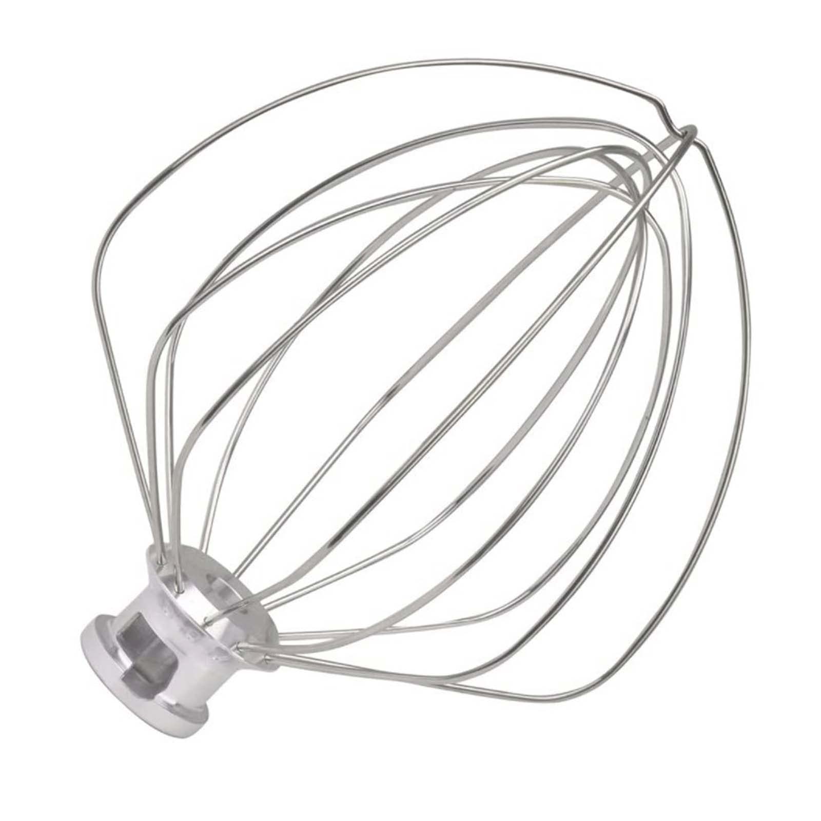 6 Wire Whip 4.5 QT Tilt-Head Stand Mixer for Kitchen Aid K45WW WP9704329 KSM150 KSM160 K45 KSM90 KSM100,Stainless Steel Egg Cream Stirrer,Flour Cake Balloon Whisk