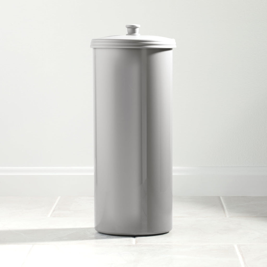iDesign Kent Bathware, Free Standing Toilet Paper Roll Holder for Bathroom Storage - Gray