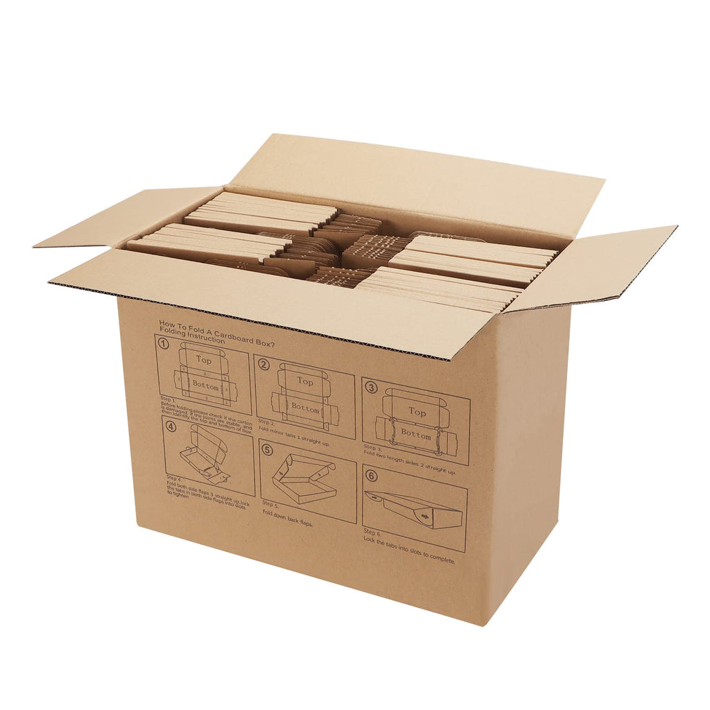 PHAREGE 7x5x2 inch Shipping Boxes 50 Pack, Brown Cardboard Gift Boxes with Lids for Wrapping Giving Women Men Presents, Small Corrugated Mailer Boxes for Packaging Mailing Small Business