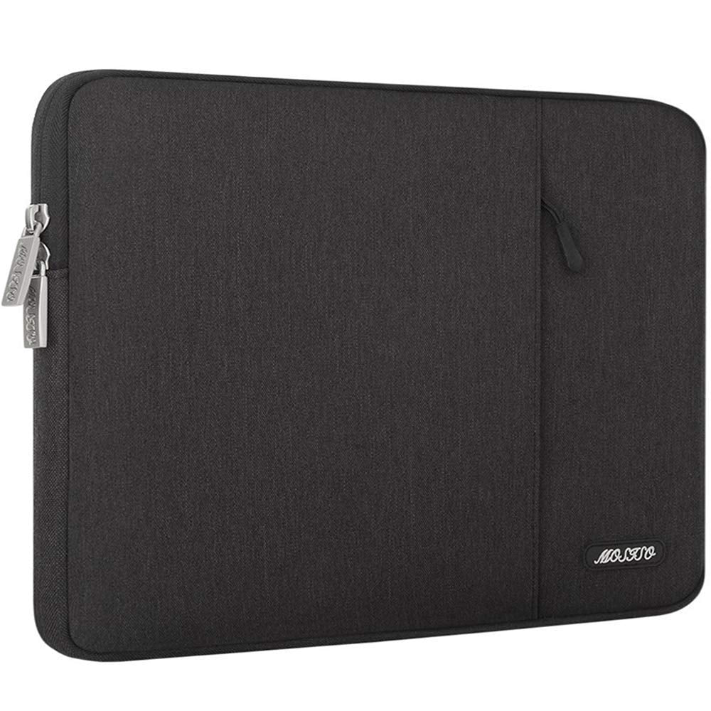 MOSISO Laptop Sleeve Bag Compatible with Laptop 16 inch, Polyester Vertical Case with Pocket, Black