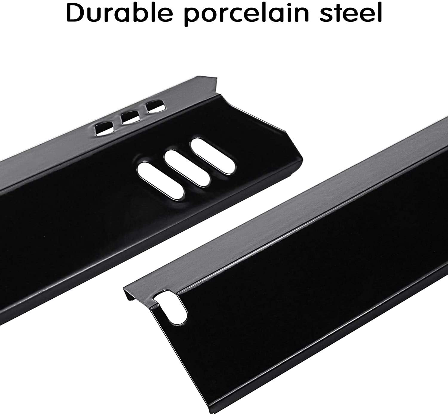 GFTIME 15'' Grill Heat Plates Replacement Parts for Backyard GBC1460W, GBC1461W, BHG, Dynaglo DGF510SBP, DGF510SSP, Phoenix, Montana, Uniflame Grill, BY15-101-001-02, Porcelain Steel, 4-Pack