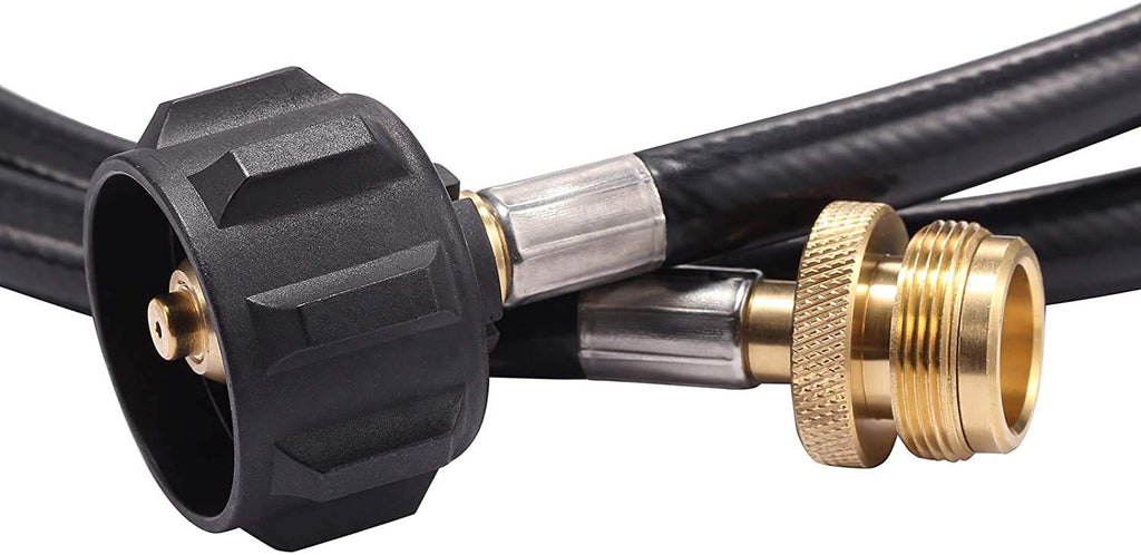 Propane Hose Adapter, Connects 1lb BBQ to 20lb Gas Tanks, for Portable Grill, Buddy Heater, Tabletop Stove, Griddle - QCC1 Connector