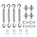 HOMPER Awning Attachment Set, Heavy Duty Sun Shade Sail Stainless Steel Hardware Kit for Garden Triangle and Square, Rectangle, Sun Shade Sail Fixing Accessories