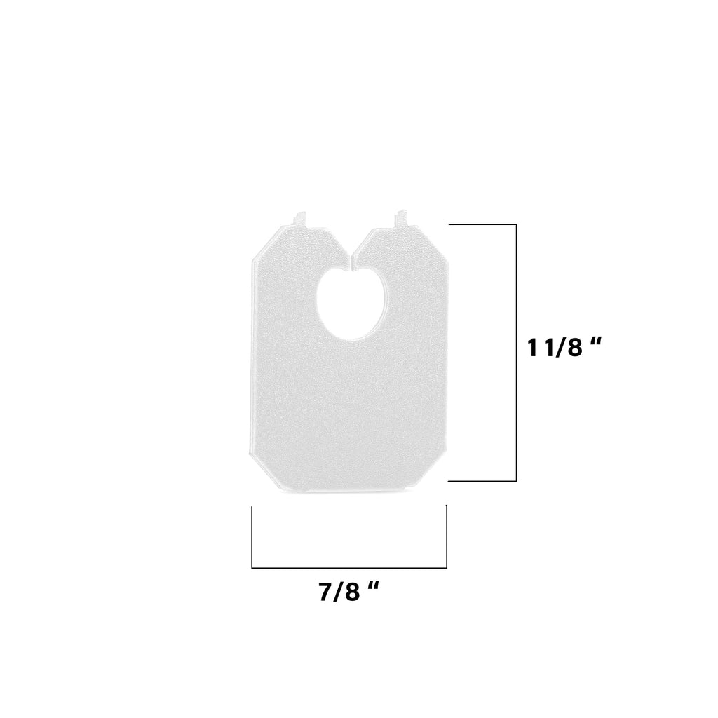 Disposable White Plastic Bread Clips 7/8 x 1 1/8 inches Keep Your Food Fresh After Opening by MT Products (100 Pieces)