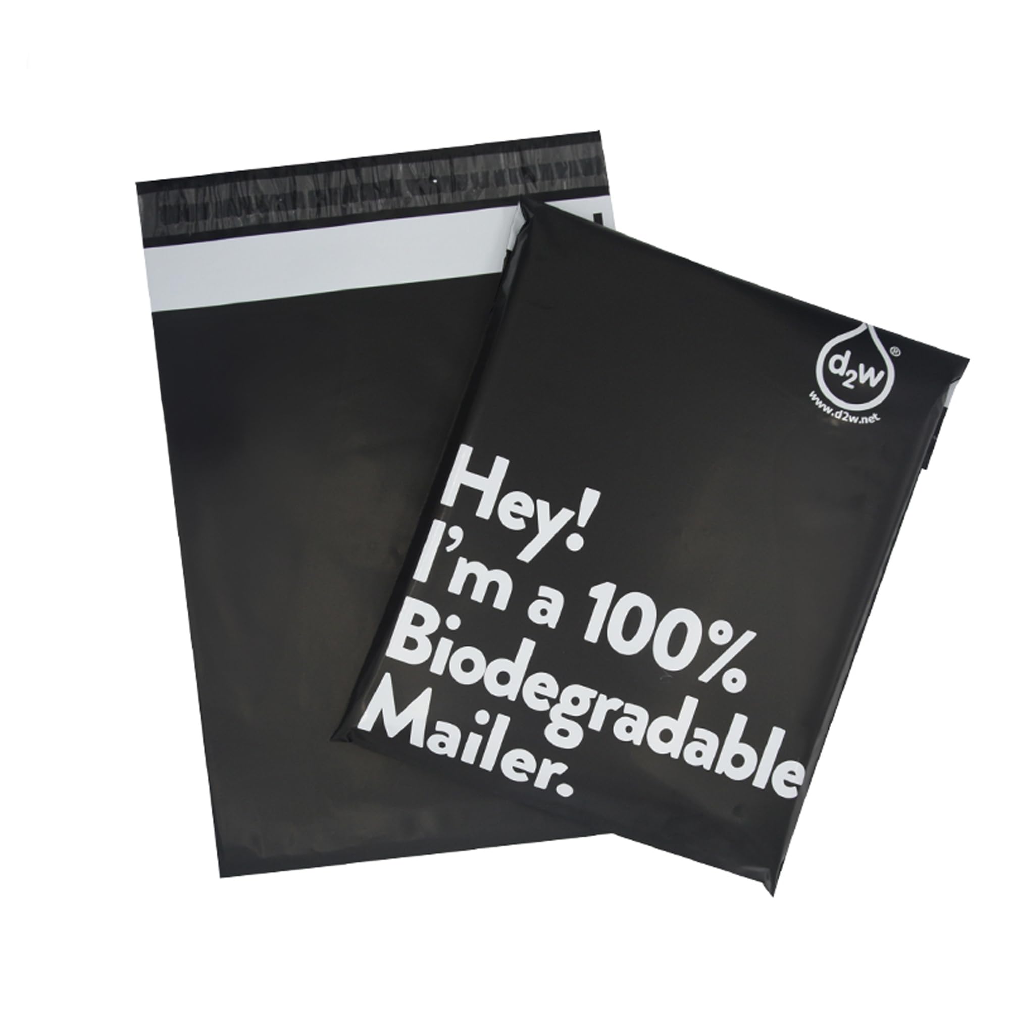 BzLine - 50 Count - 12" X 15.5" - Black - Biodegradable Mailers for ETSY, Amazon, POSHMARK, SHOPIFY etc | Eco-Friendly Alternative to Poly Mailing Bag | 100% Recyclable | D2W Certified