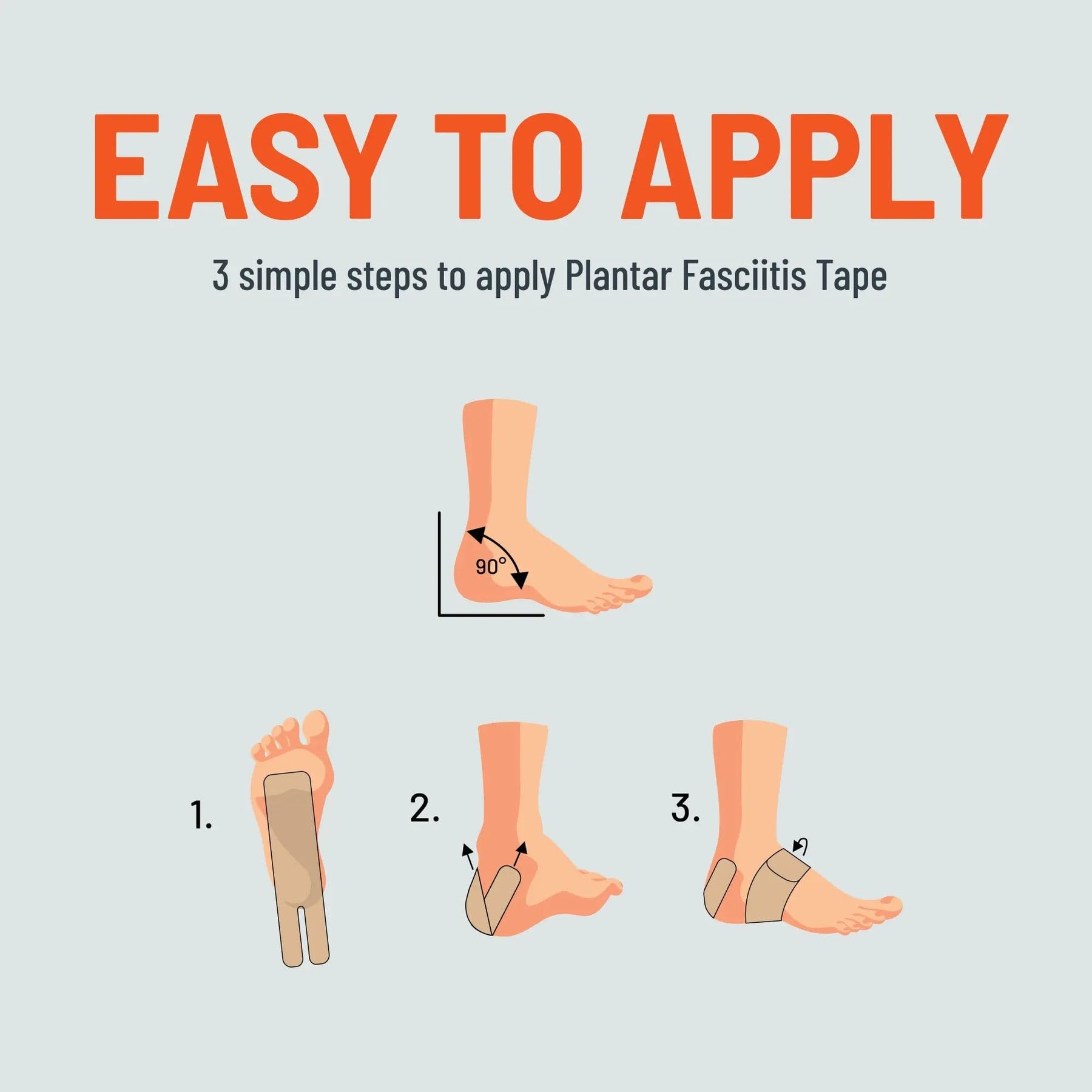 KT Tape, Plantar Fasciitis Tape, Foot Soreness Relief System, 8 Applications