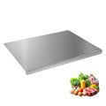 TJ POP Stainless Steel Cutting Board with Lip, 16 x 12 Inches Kitchen Chopping Board for Countertop, Double-Sided Food-Grade Metal Cutting Board, L-Shaped Edge Chopping Mat for Kitchen Prep & Baking