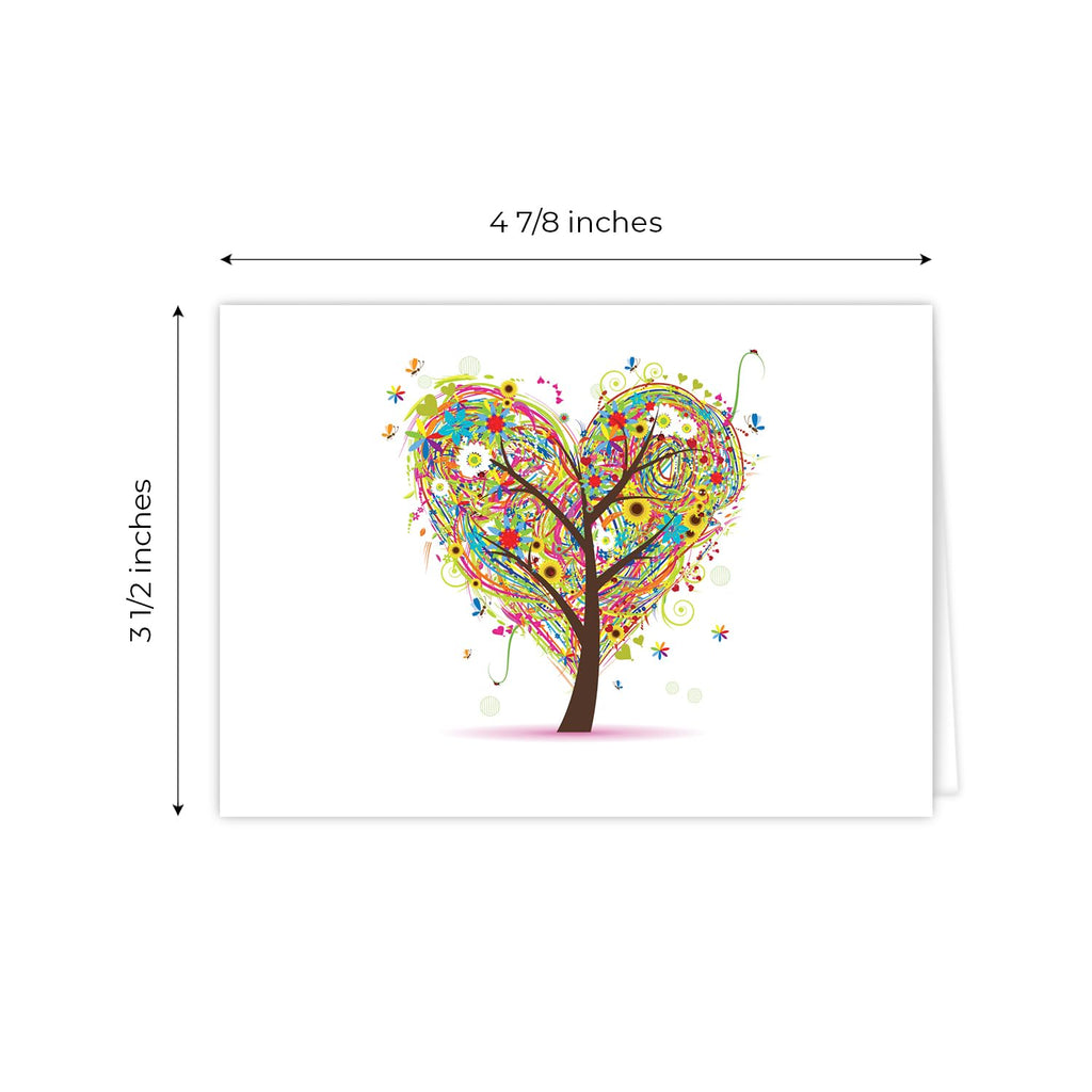 Seasons of Life Note Card Assortment Pack - Set of 24 cards - 4 designs blank inside - with white envelopes (54043)