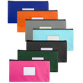 NICKANG 7 Pack Money Bag with Zipper for Cash | 11.25" x 6.25" | 7Colors for 7Day | Bank Deposit Bags with Framed ID Window and 7 Blank Cards, Cash Pouches, Cash Register bag.