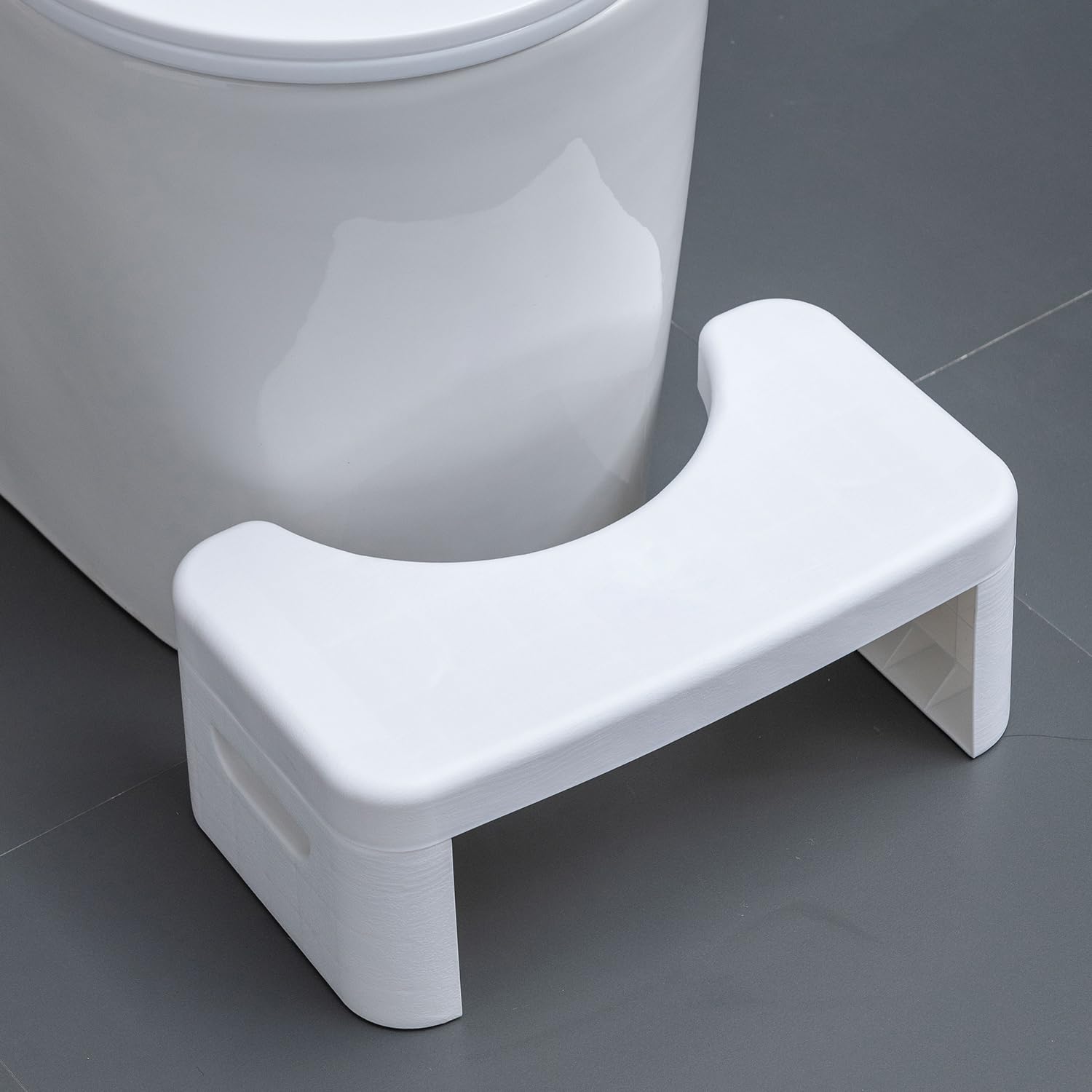 Toilet Step Stool, Toilet Footstool, Toilet Assistance Steps, Bathroom Toilet Stool, Kids Tot Step Stool, Foldable Toilet Stool, Fits All Toilets, Folds for Easy Storage(White)