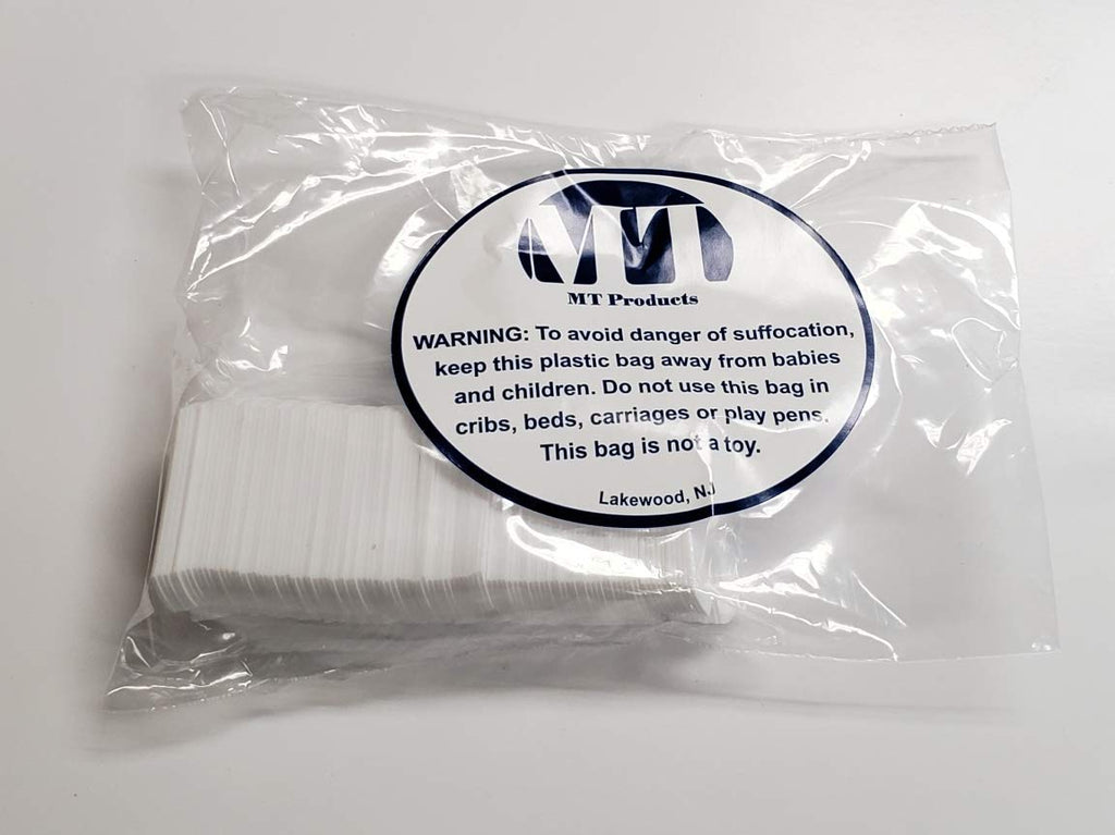 Disposable White Plastic Bread Clips 7/8 x 1 1/8 inches Keep Your Food Fresh After Opening by MT Products (100 Pieces)