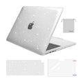 MOSISO Sparkly Glitter Case Compatible with MacBook Air 13 inch M5 2026 M4 2025 M3 M2 2024-2022 A3449 A3240 A3113 A2681, Hard Shell&Keyboard Cover&ScreenFilm&Pouch for MacBook Air 13.6, Transparent