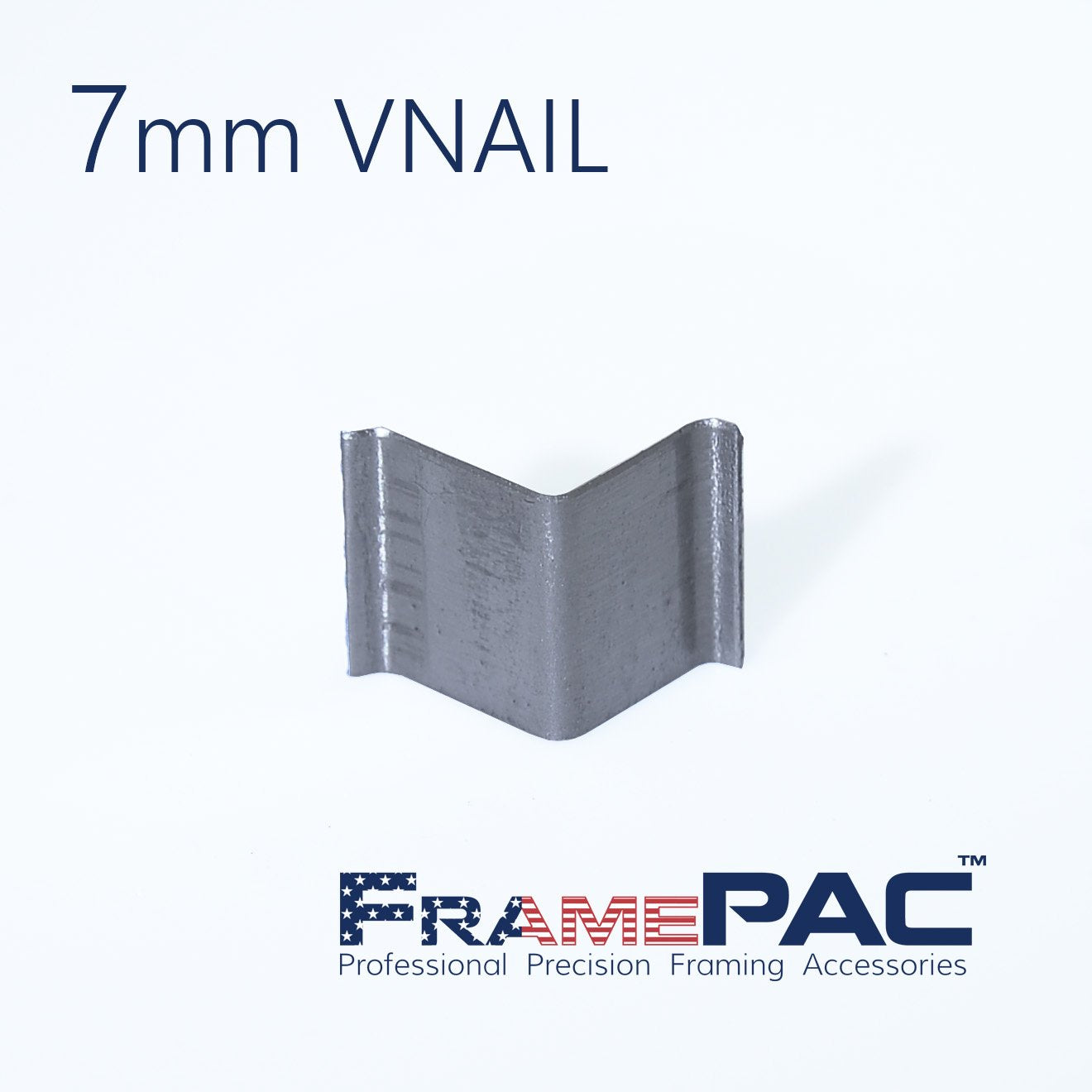 FramePac V Nails for Picture Framing - Ultra Strong - 7mm (1/4 inch) Vnail Wedges for Joining Picture Frame Corners - Hardwood Frames [400 V Nail Pack Loose]