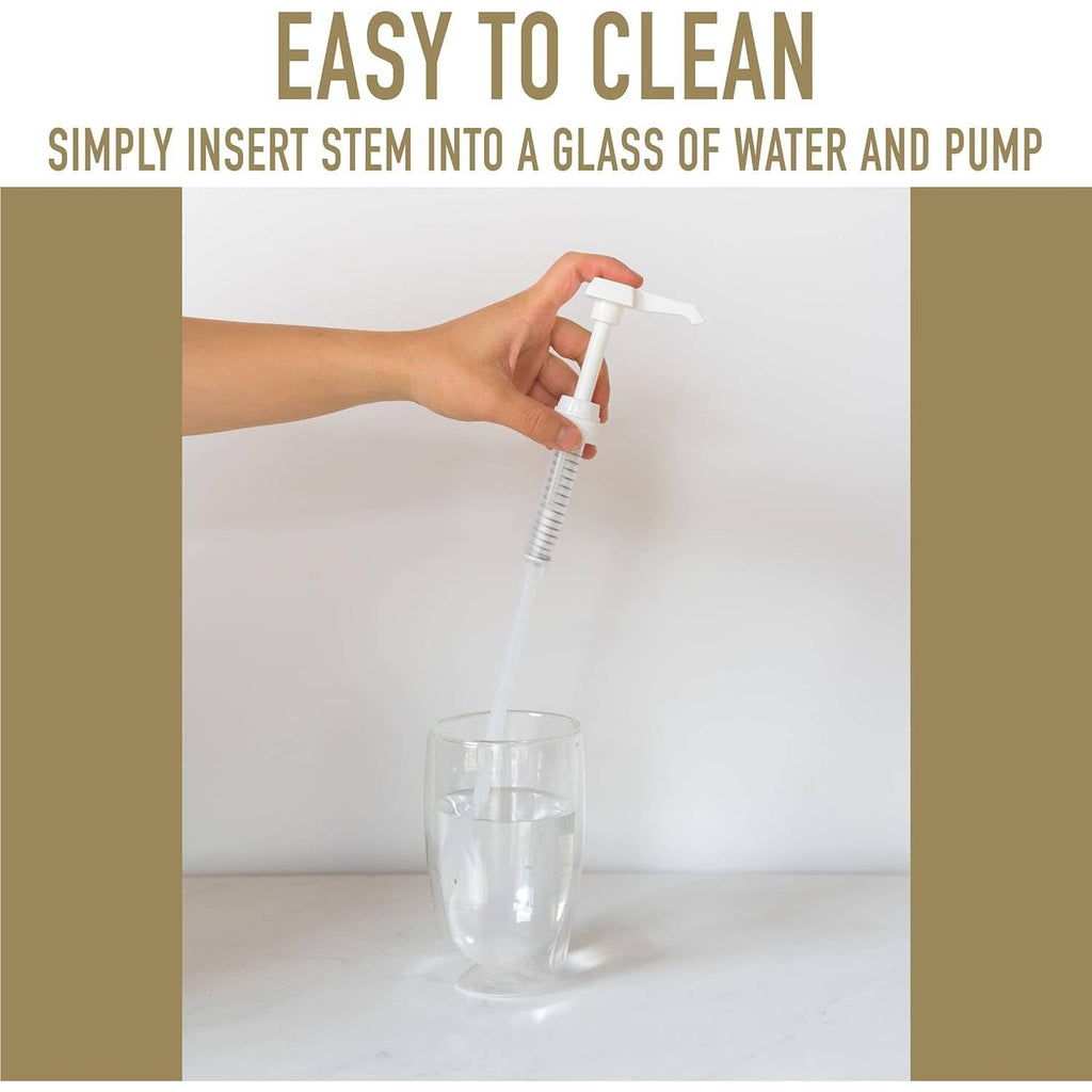 Matteo's Coffee Syrup Pump Dispenser, Bottle Pumps for Syrup, Skinny Syrup Pump for 750ml Bottles - Perfect Syrup Dispenser and Drink Pump for Coffee Bar (6 Pack)
