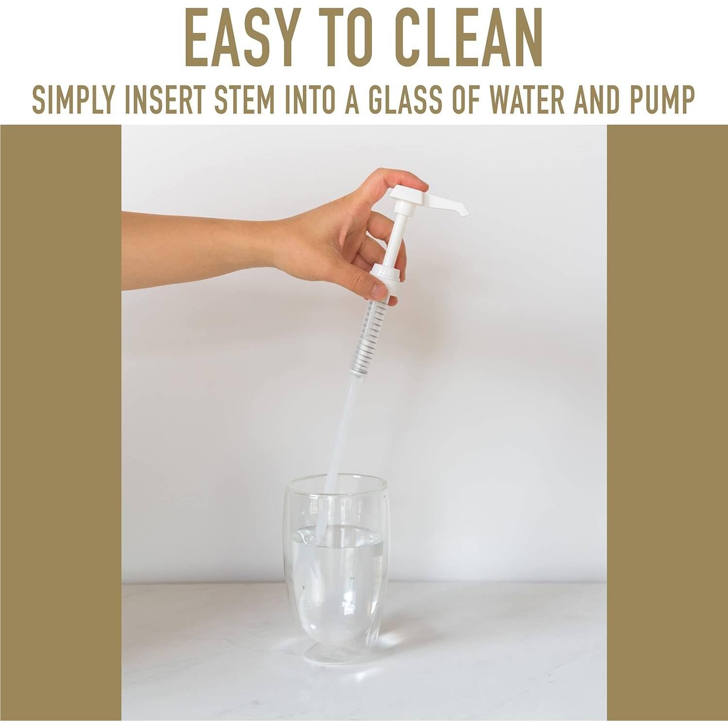 Matteo's Coffee Syrup Pump Dispenser, Bottle Pumps for Syrup, Skinny Syrup Pump for 750ml Bottles - Perfect Syrup Dispenser and Drink Pump for Coffee Bar (6 Pack)
