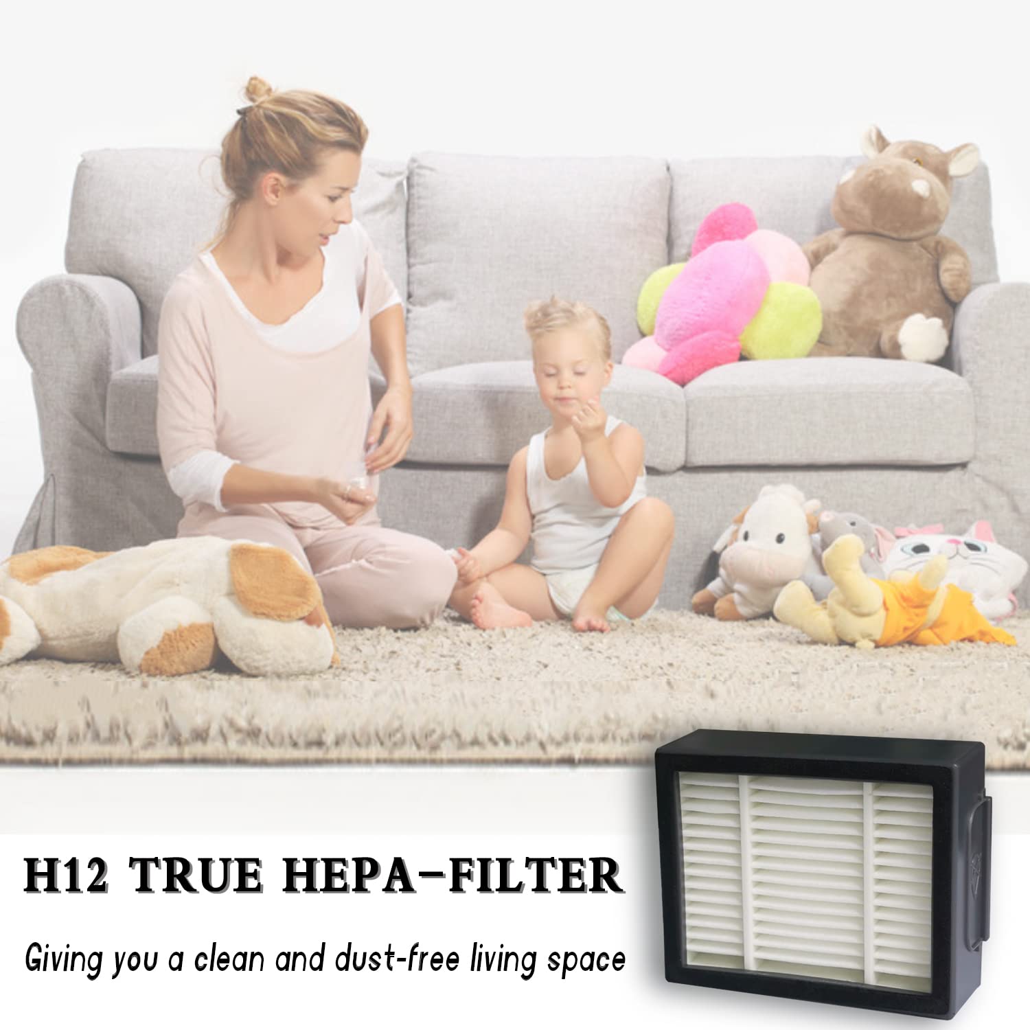 E-HAO 6 Pack Replacement HEPA Filters Compatible for iRobot Roomba i/j/e Series, Vacuum Filters Accessories for Roomba i1+/i2+/i3+/i4+/i5+/i6+/i7+/i8+/j5+/j6+/j7+/j8+/j9+/E5/E6 Cleaner model