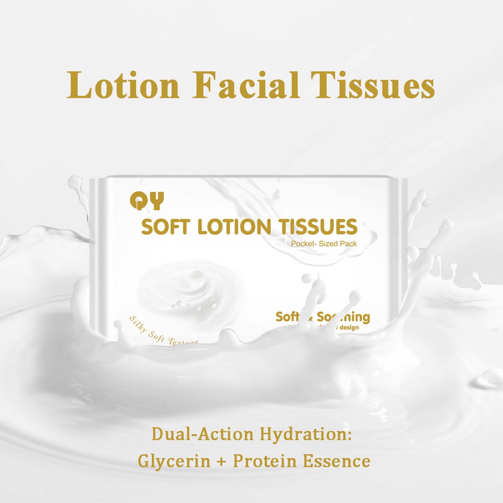 QingYa Lotion Facial Tissues, 20-Pack Ultra Soft 6-Ply Thicken,Travel Size Multipack Pocket Tissue, Hypoallergenic for Sensitive Skin and Babies, On-The-Go for Car, Purse, Office (20 Count-Pack of 20)