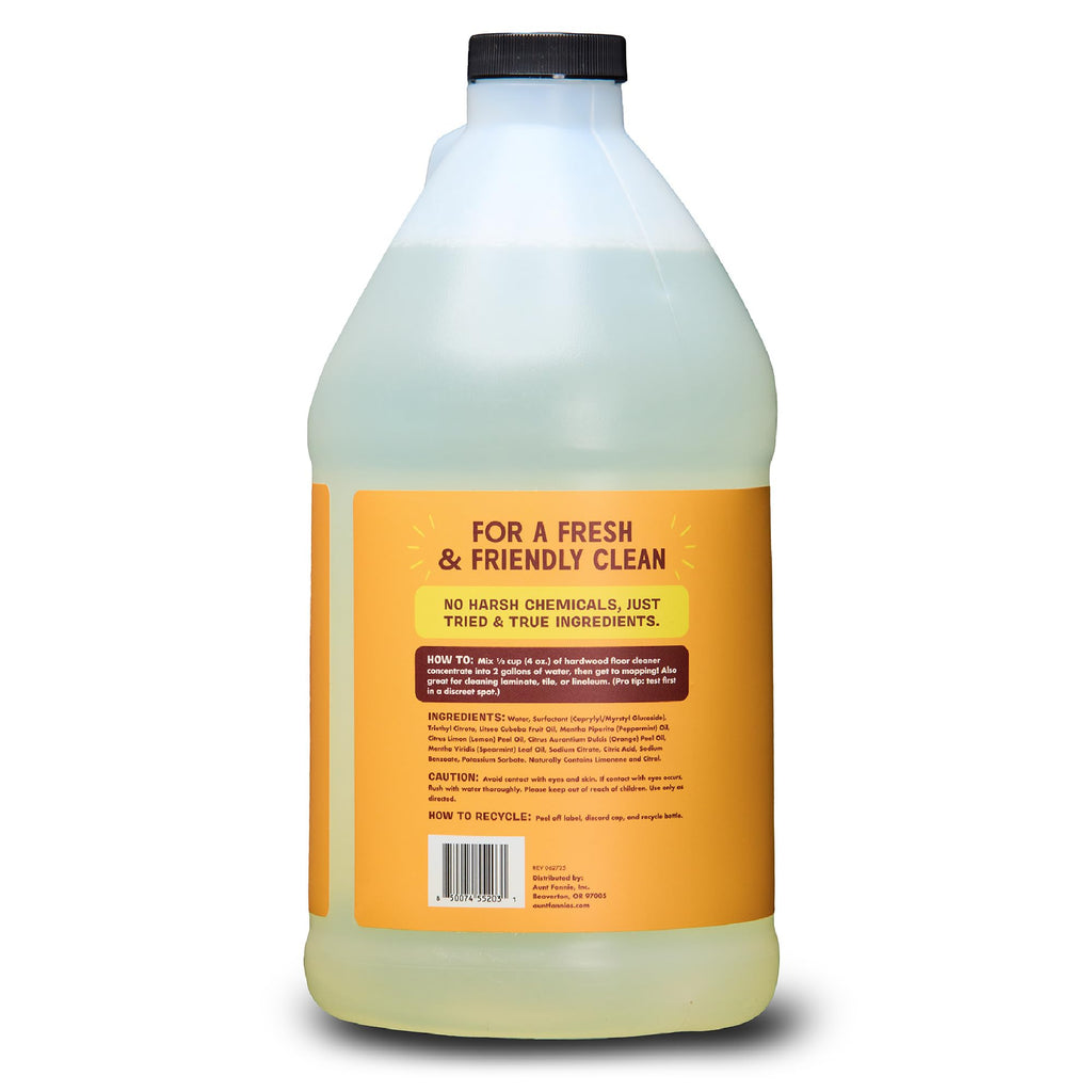 Aunt Fannie's Ultra Concentrated Hardwood Floor Cleaner, Vinegar-Free Plant Based Hardwood Floor Cleaner for Mopping, Bright Lemon Scent, 64 oz. (Pack of 1)