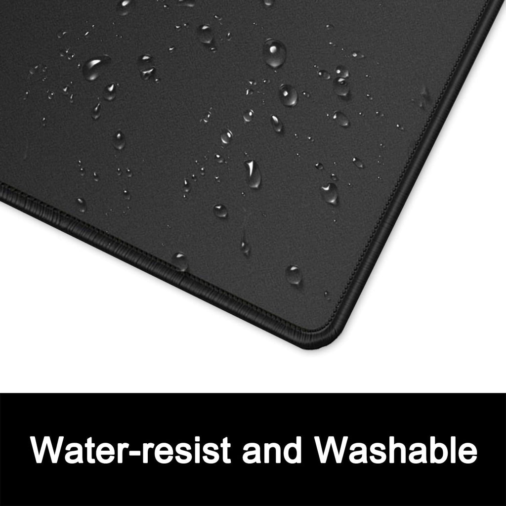 ITNRSIIET 4 Pack Mouse Pad with Stitched Edge Premium Textured Square Mouse Mat Washable Non-Slip Rubber Base Smooth Precise Operation Desktop Protection Mat, 10.2×8.3×0.12 inches, Black