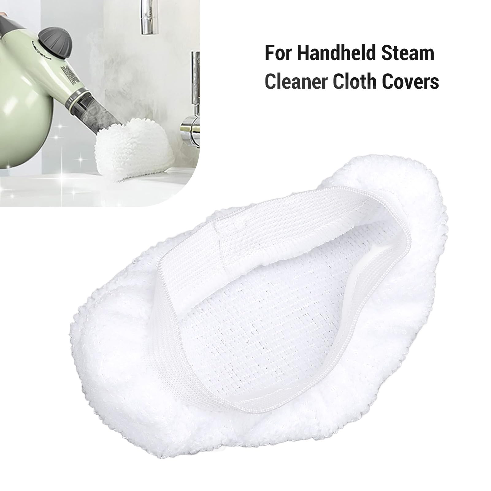8-Pack Universal Steam Mop Pads - Reusable Microfiber Cloths for Handheld Steam Cleaners, Compatible with Black & Decker, Euroflex, Vapamore & More, Machine Washable