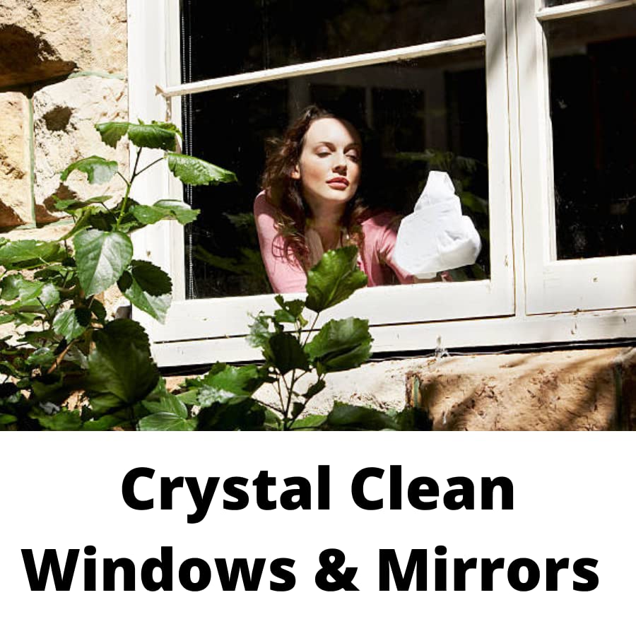 Crystal Clean Eco-Cloth Amazing Lint-Free/Streak-Free/Chemical-Free Microfiber Cloth for Windows & Glass/Mirrors Stainless Steel Appliances TV/Computer/Tablets...5 in a Pack, White, 16''x16''