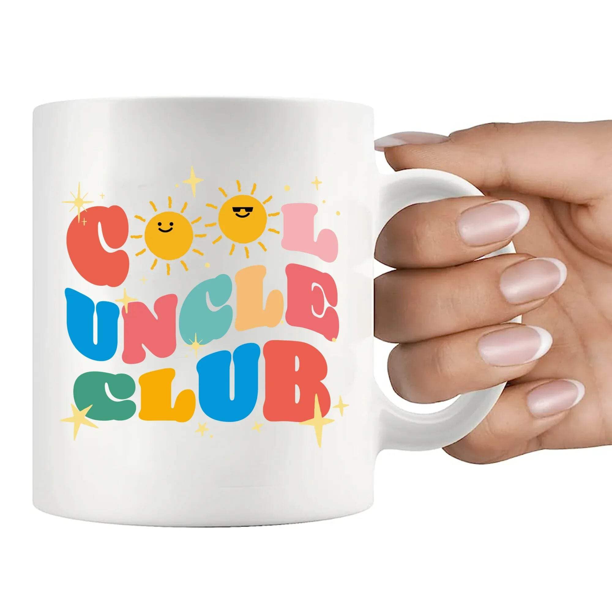 Panvola Cool Uncle Club Uncle Gifts Funny TIO Gifts from Niece Nephew Fathers Day from Sister Brother Funcle Birthdays Family Reunion Ceramic Mug 11 oz White