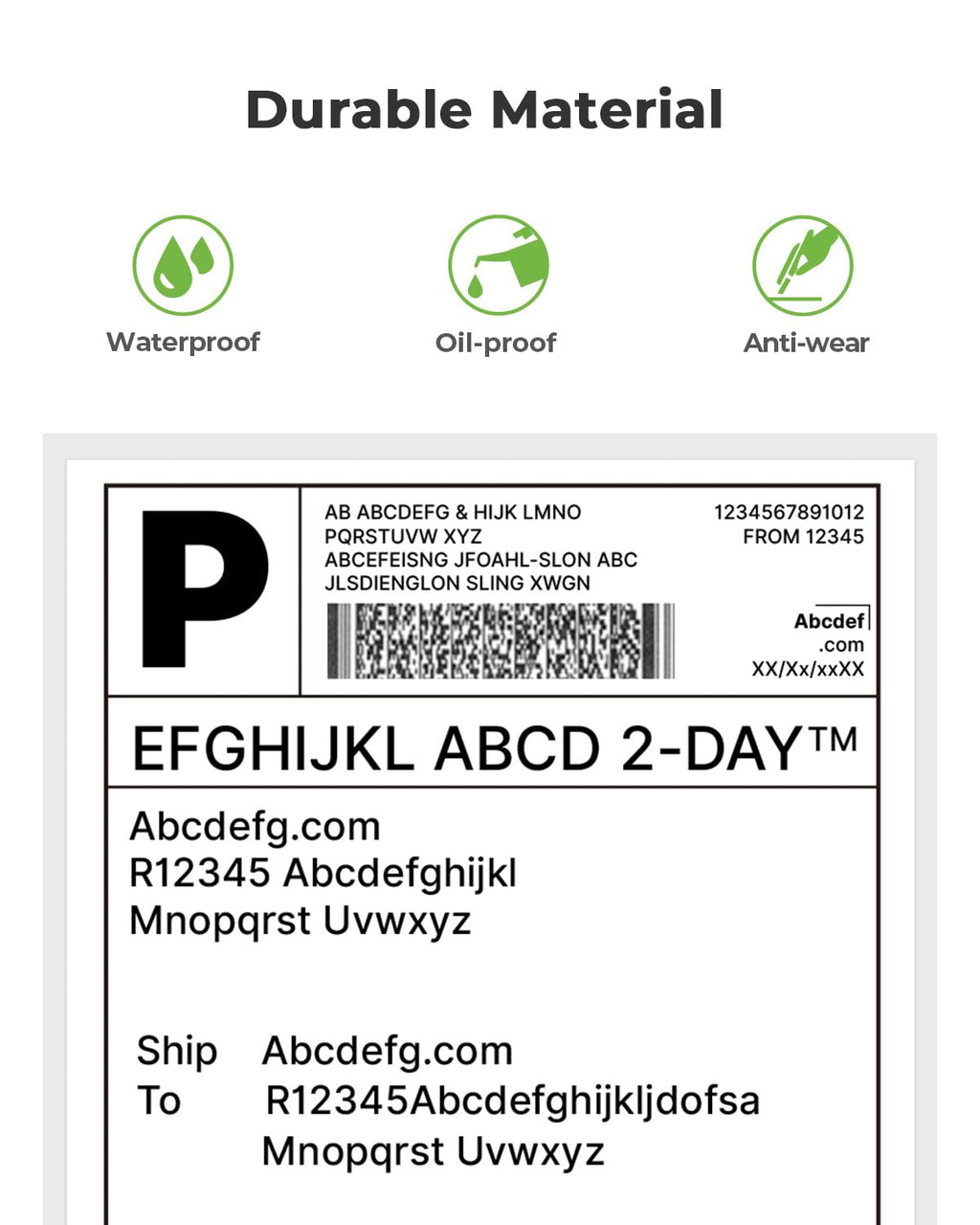 Nelko Genuine 4x6 Direct Thermal Shipping Label 500 Labels/1 Stacks, 4x6 Thermal Labels for Nelko PL70E Shipping Label Printer, Perforated and Strong Adhesive, Commercial Grade