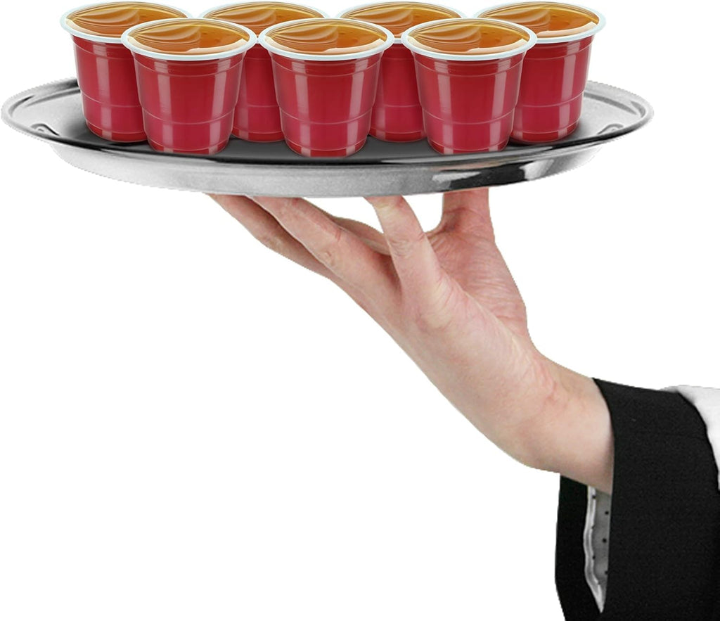 Party Bargains 60ml. Mini Red Disposable Shot Glasses - (120 Pack) Plastic Shot Cups, Jello Shots, Perfect Size for Serving Condiments, Snacks, Samples and Tastings