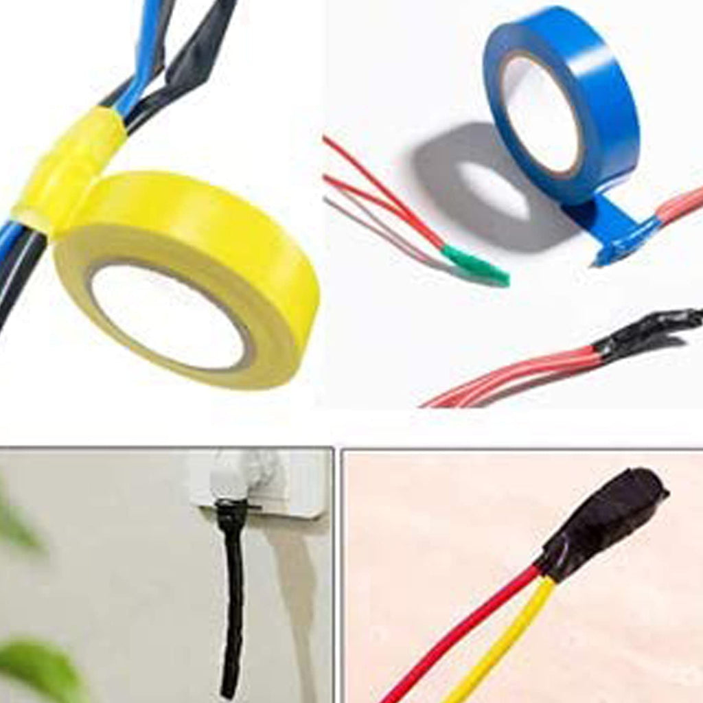 WELSTIK 10 Pack Rainbow Colorful Electrical Tape 3/4" x 66',Waterproof, Flame Retardant, Strong Vinyl Rubber Based Adhesive - Suitable for Use at No More Than 600V