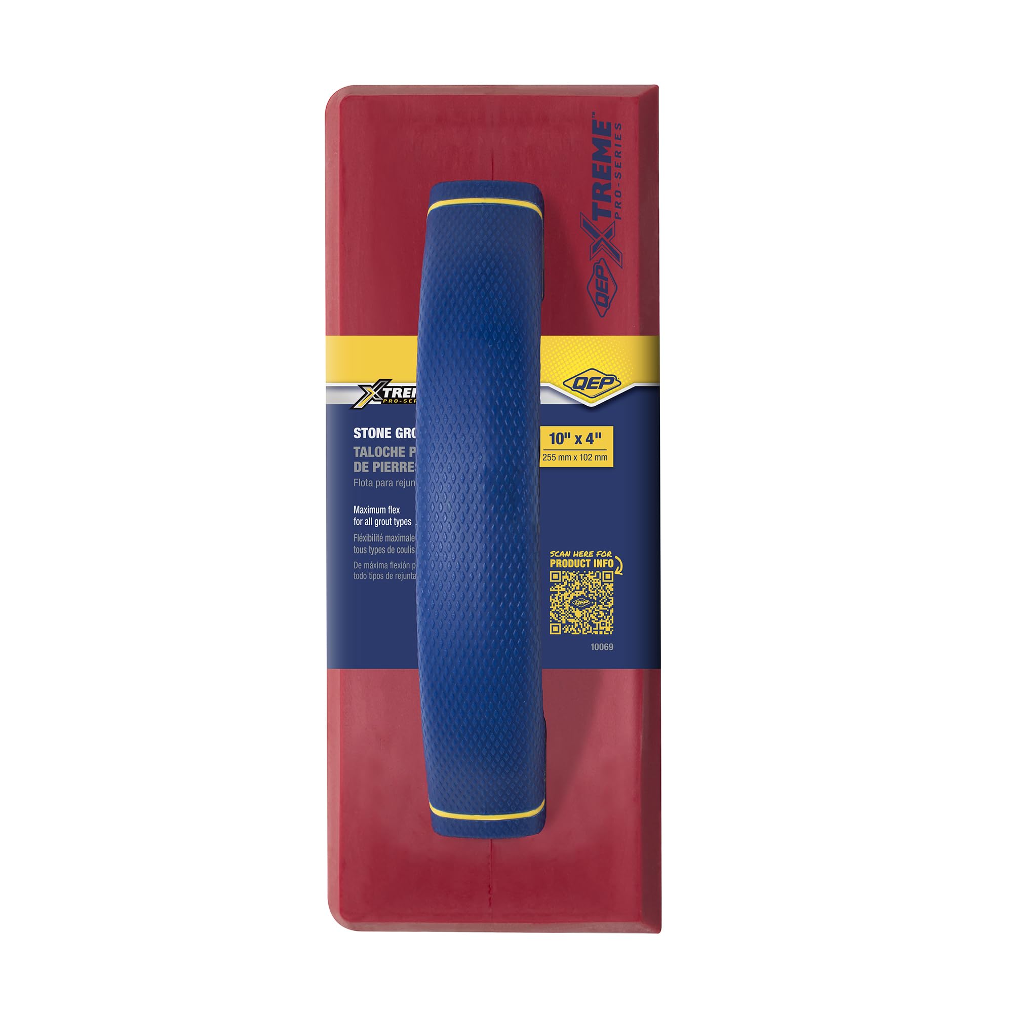 QEP 10069 Stone Grout Float for All Grout Types, Including Epoxy, 10" x 4"