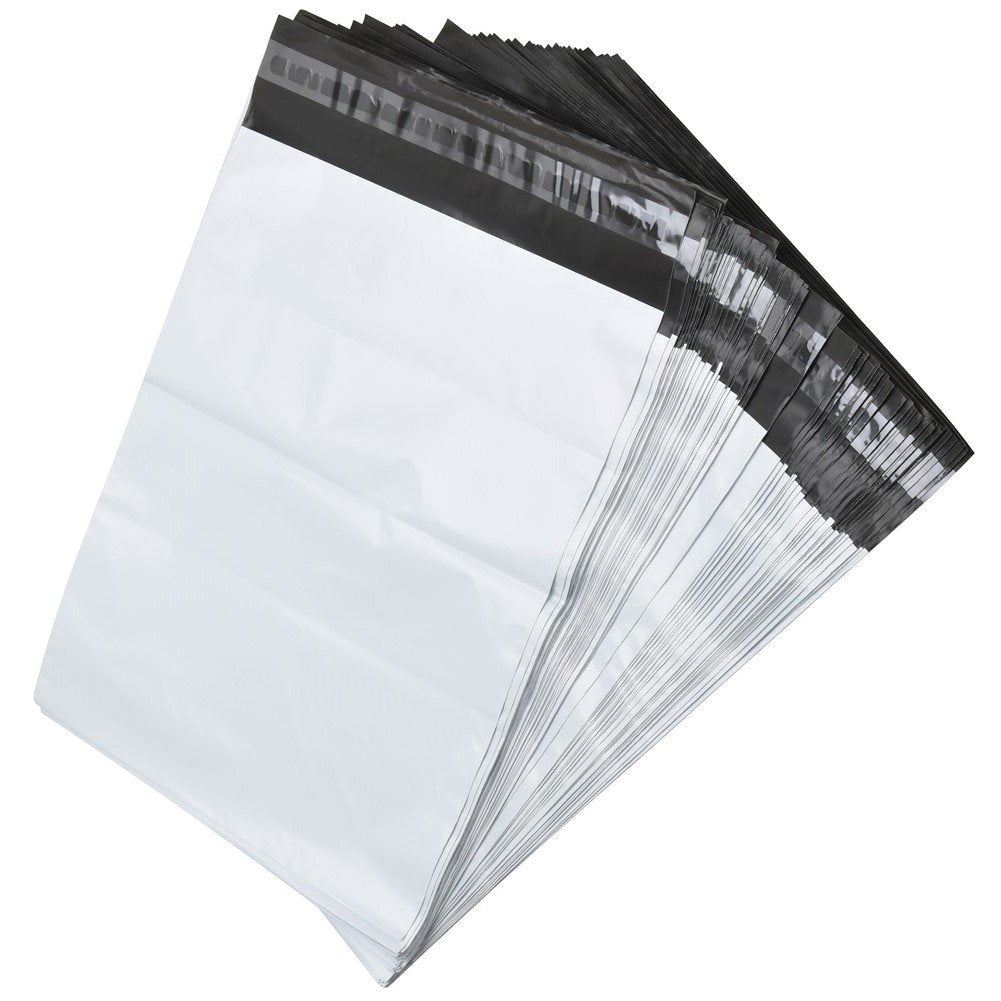 RBHK 100pcs 14.5 x 19 White Poly Mailers Shipping Mailing Envelopes Bags