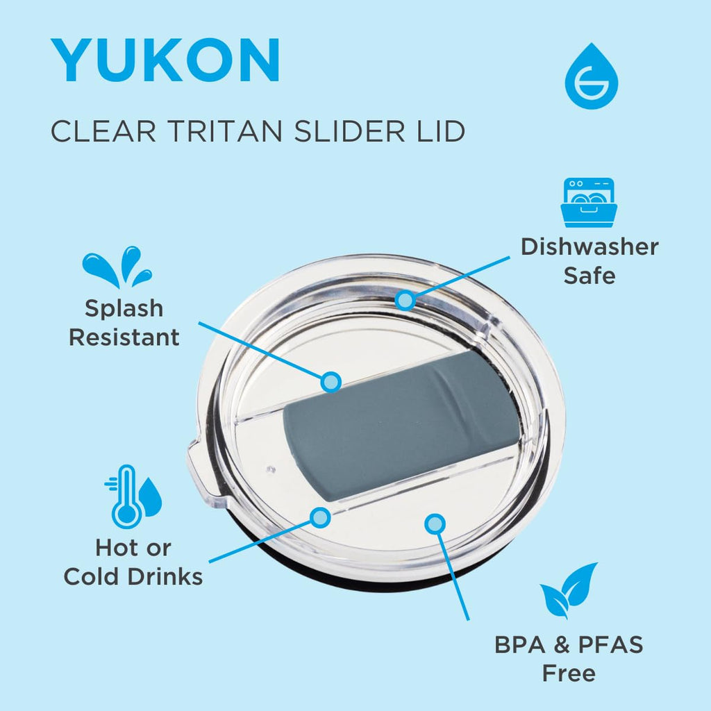 GROSCHE Yukon 20oz Insulated Coffee Mug with Lid Built Tough Travel Coffee Tumbler Mug Stainless Steel Vacuum Insulated Cup - Mountain Blue