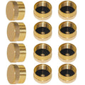 YOUHO 12pcs Brass Refill Cap 1 LB Propane Bottle Cap Gas Tank Cylinder Sealed Cap Protect Cap