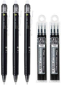 Pilot FriXion Ball Knock Retractable Erasable Gel Ink Pens, Extra Fine Point 0.5mm, Black Ink, 3 Pens & 6 Refills Value Set