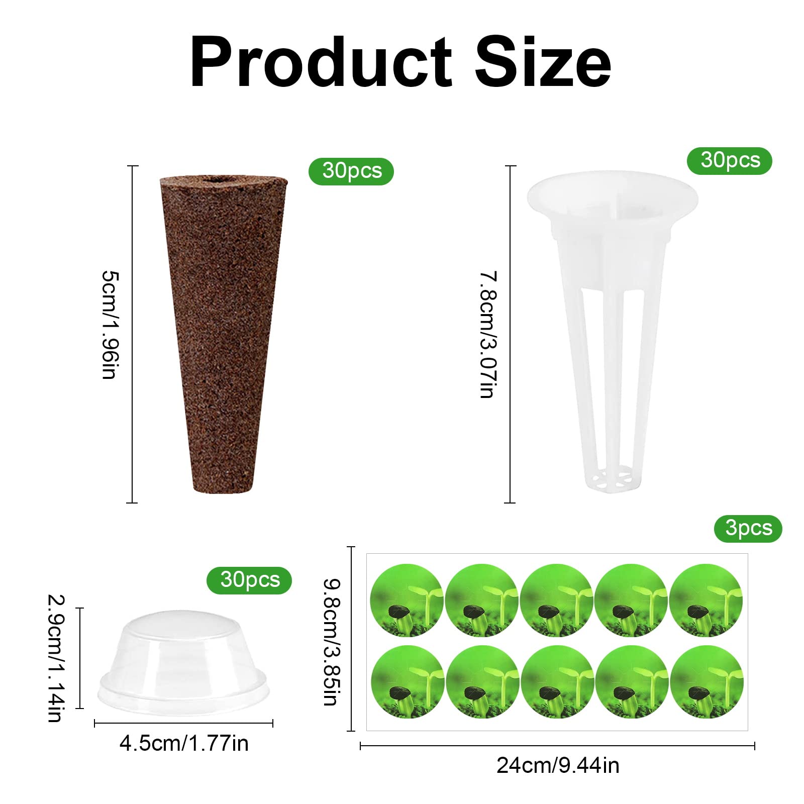 120 Pcs Seed Pods Kit for Aerogarden, Hydroponic Grow Anything Kit for Seed Starting System with 30 Grow Sponges,30 Grow Baskets, 30 Pod Labels,30 Planting Domes