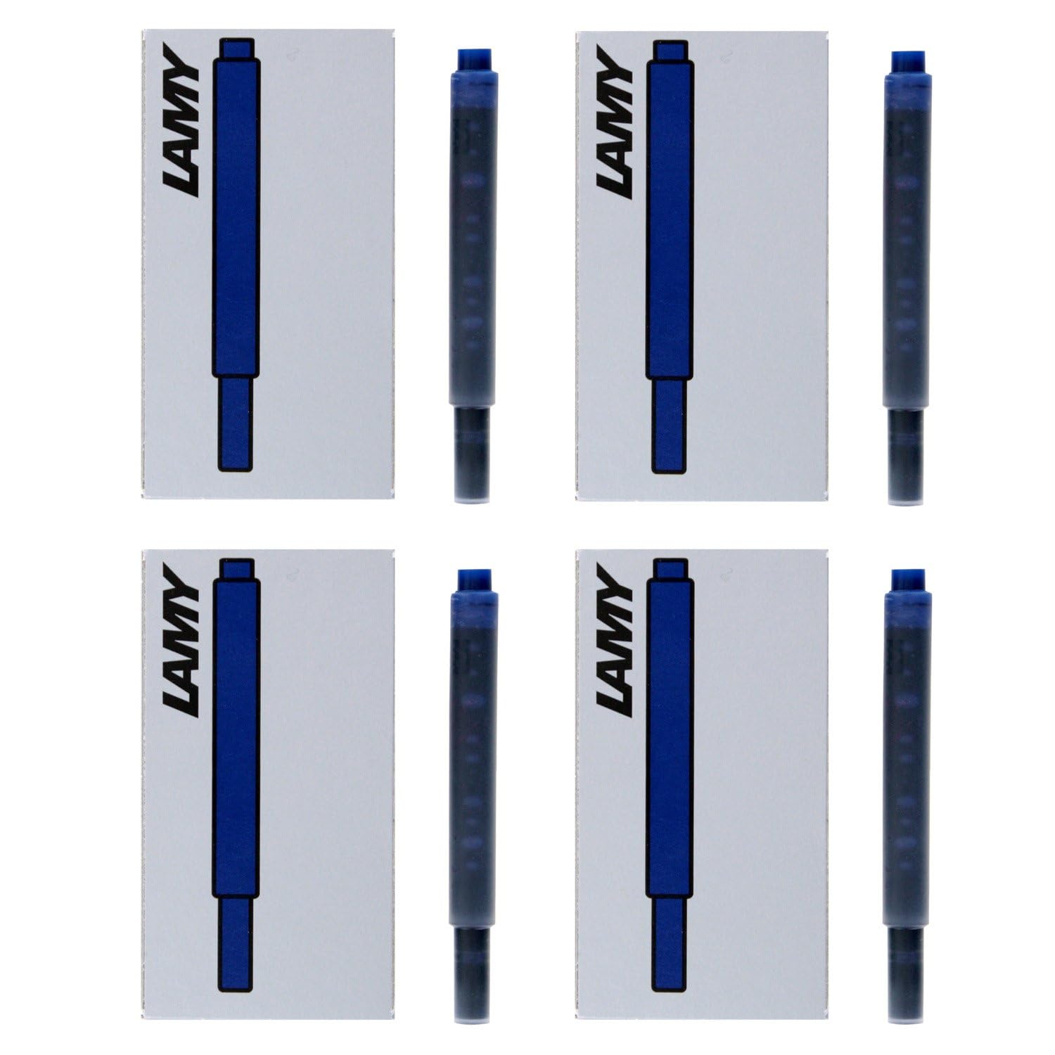 Lamy Fountain Pen Ink Cartridges, Black/Blue Ink, Pack of 20 (LT10BKBL)
