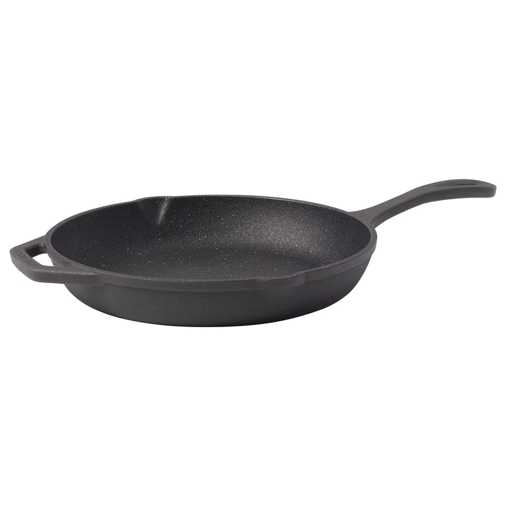 Starfrit The Rock 30cm (12") Non-Stick Skillet - Durable Cast Iron - Oven Safe - PFOA Free - Easy to Clean - Black