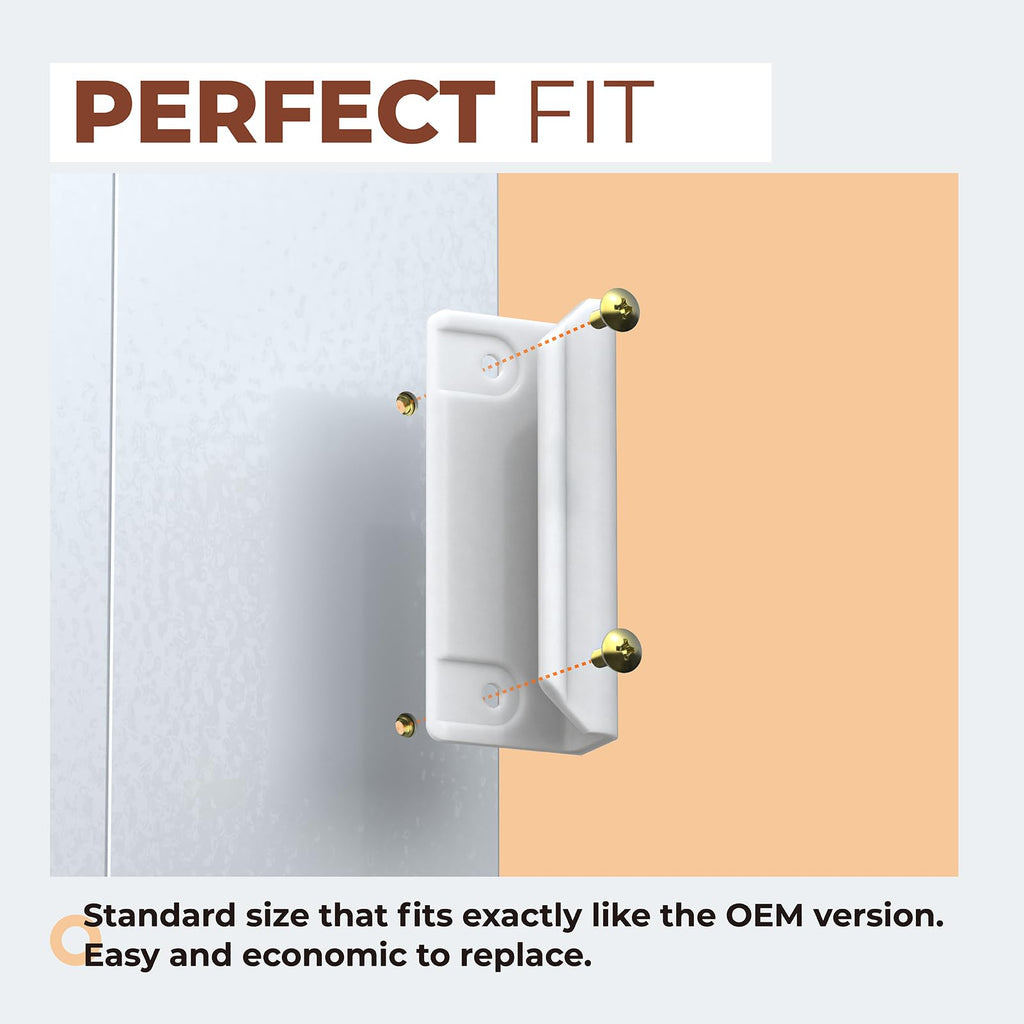 Xinafan DK100-A Door TuneUp Kit Compatible with Arrow Storage, Outdoor Slider Door Handle Replacement Parts for Shed Sliding Doors, Door Hardware Kit for Arrow Warehouse, White Handle