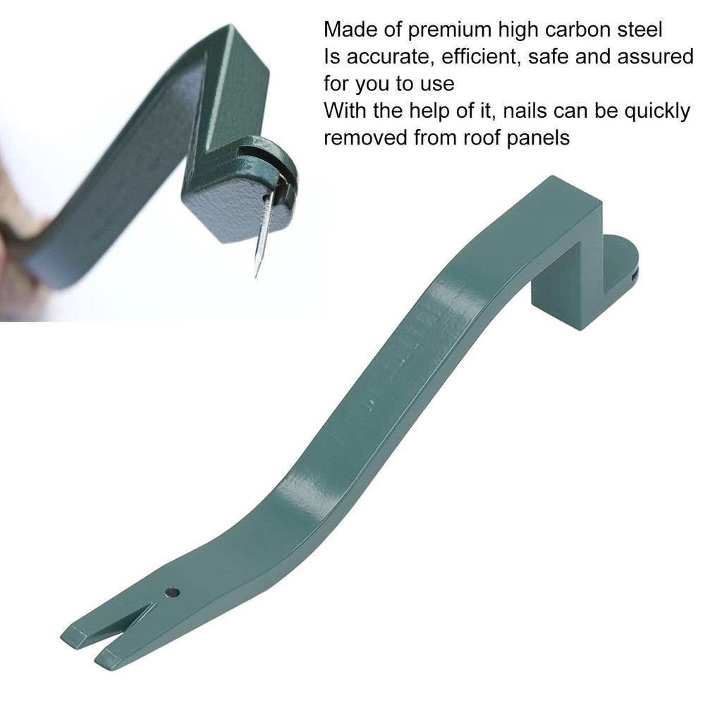 Roof Snake Tool, 2 in 1 29.7cm High Carbon Steel Professional Heavy Duty Shingle Removal Tool Shingle Nail Installer Quickly Pull and Insert Nails, Roof Shingle Nail Puller Shingle Pry Bar for Roofers