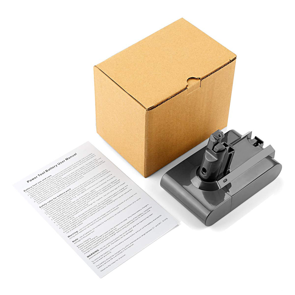 21.6V 5.0Ah Li-ion DC59 Replacement for Dyson V6 Battery, SV04 DC62 DC58 DC59 DC61 595 650 770 880 Animal DC72 DC74 V6 Cordless Handhold Pet Version Compatible with Dyson Battery V6