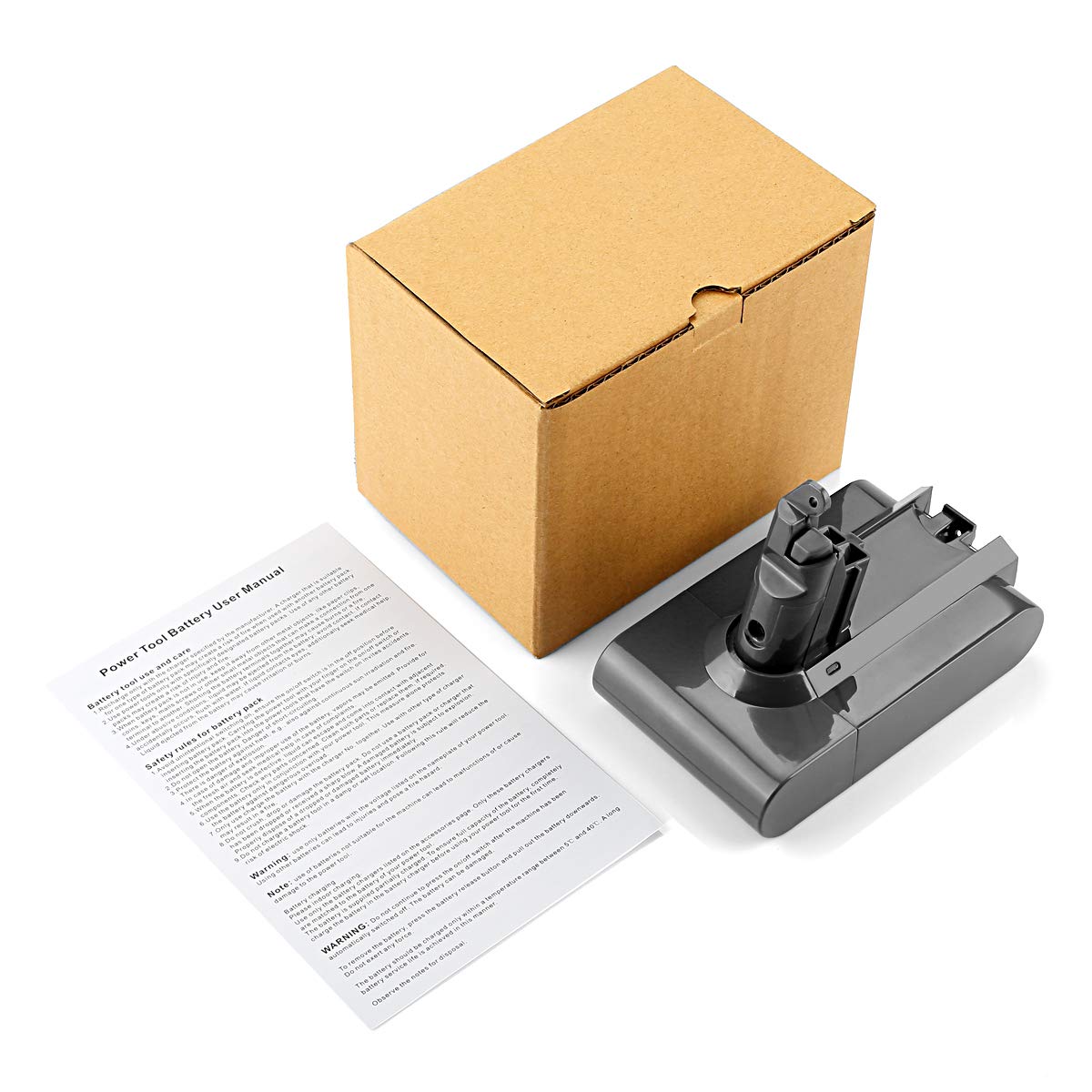 21.6V 5.0Ah Li-ion DC59 Replacement for Dyson V6 Battery, SV04 DC62 DC58 DC59 DC61 595 650 770 880 Animal DC72 DC74 V6 Cordless Handhold Pet Version Compatible with Dyson Battery V6