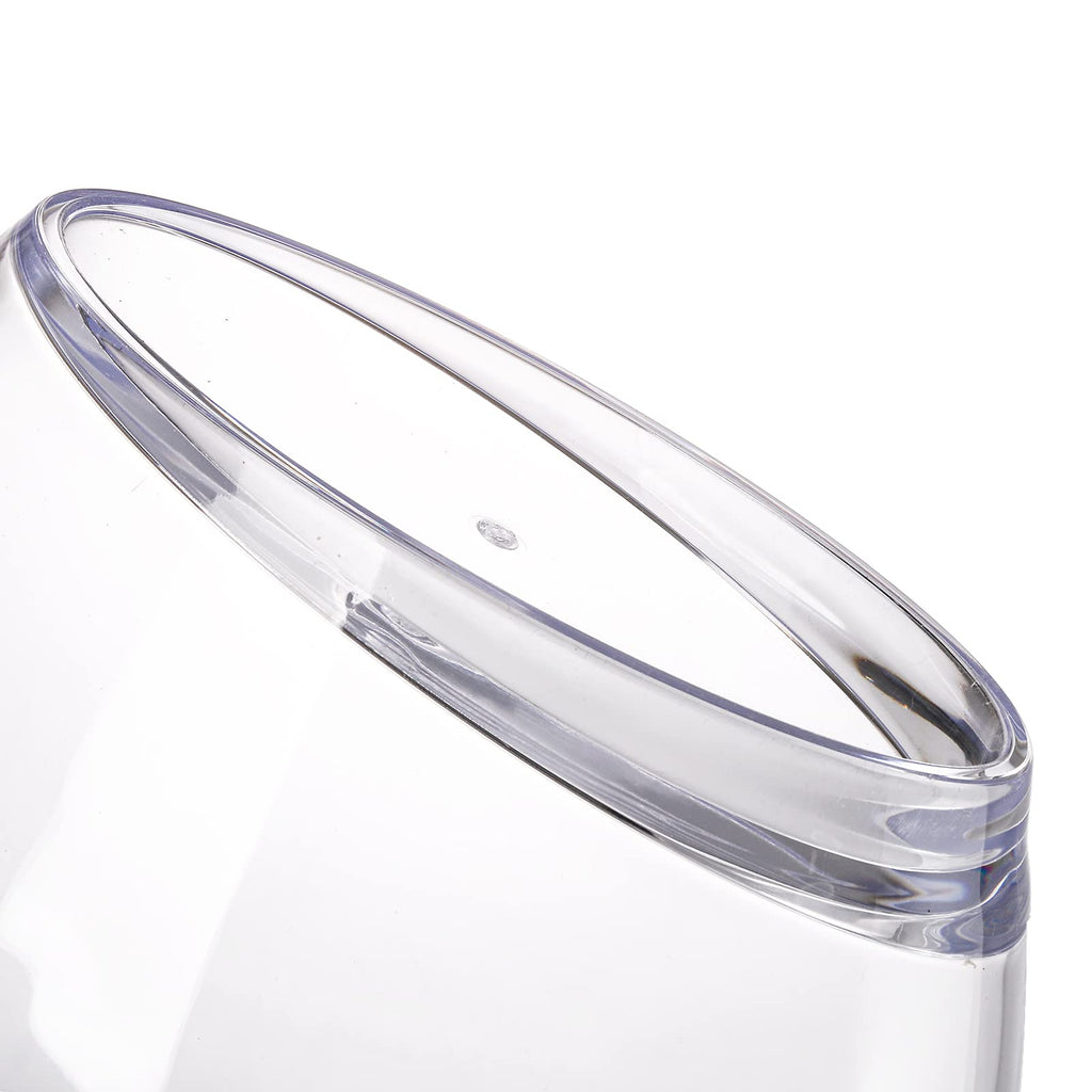 Lawei 2 Pack Acrylic Ice Bucket, 5.2L Clear Plastic Champagne Wine Bucket Chiller, Oval Bar Ice Cooler Container, Food Grade Beverage Storage Tub for Champagne, Beer Bottles, Drinks, Bar and Parties