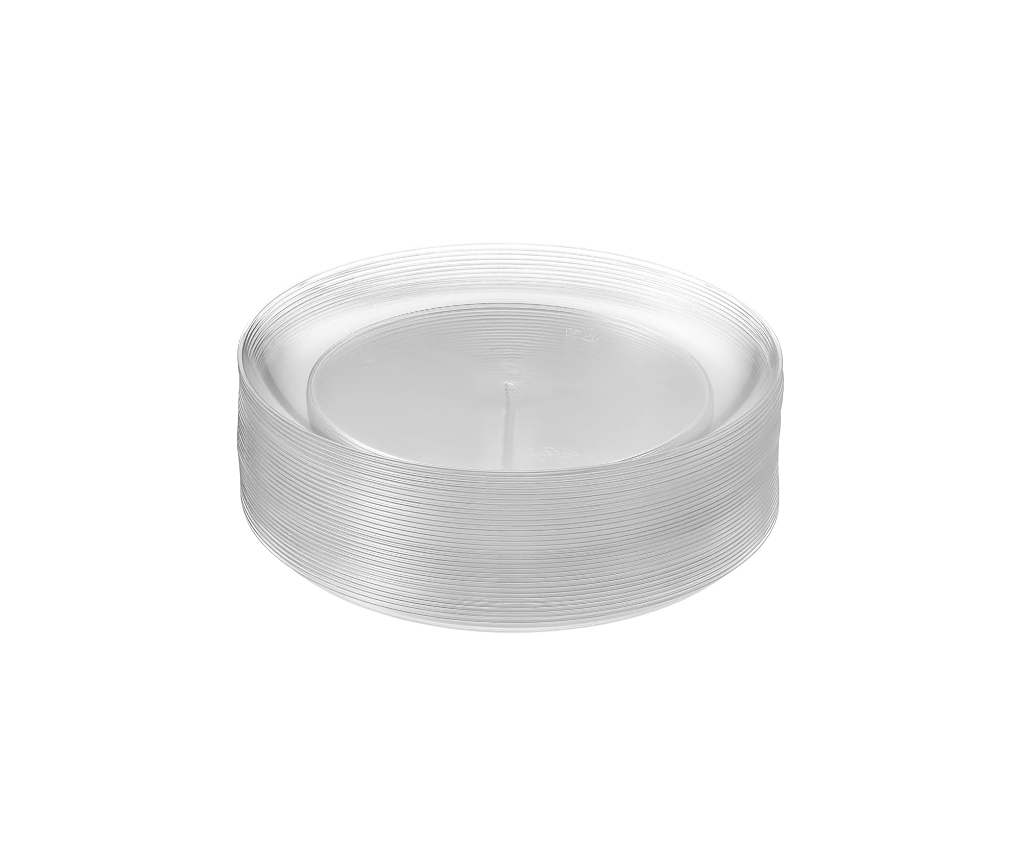 [7'' 40 Pack] 7'' inch Premium Heavy Weight Crystal Clear Classy Disposable hard Plastic Salad plates